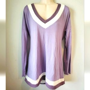 NWT Mai Soli Boutique Oversized Tunic Lavender Purple Sweater Shirt Small S